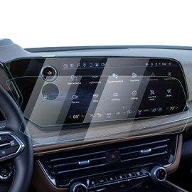 LANTU 2PCS Car Screen Protector for 2025 Chevy Tahoe Suburban Accessories Navigation Nano Touchscreen Protector Film HD Clear Bubble Free 17.7''