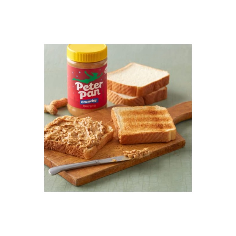 Peter Pan, Crunchy Peanut Butter, 16.3oz Jar (Pack of 6)