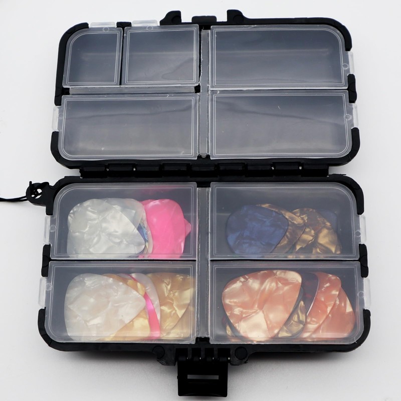 Guitar Pick Holder 35 Celluloid Guitar Picks 4 Size 4