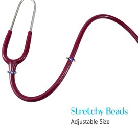 ESWEUOOM ESWEUOOM Black Stethoscope Charms, Good Luck Unique Stethoscope Id Name Tag for Doctor Nurse Student, Nursing Graduation Medical Workers Decorative Accessories (black)