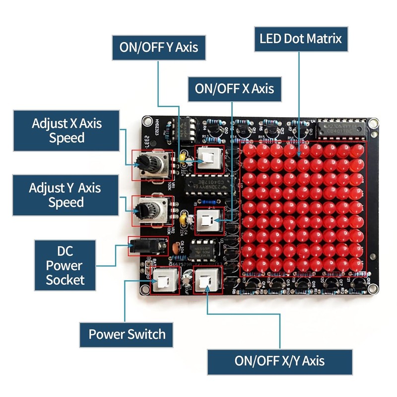 Podazz LED PCB Board Chaser Kit Soldering Practice Kit for