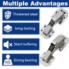 4PCS Hidden Cabinet Hinges, No Pre-Drilled Soft Close Cabinet Hinges,