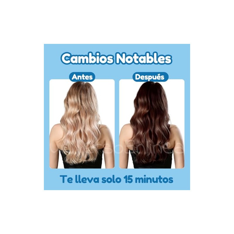 YAYAN HOUSE | 12 Sobres Shampoo Tinte Instantáneo 15min Cubre