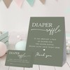 Baby Shower Games, 1 Diaper Raffle Standing Sign with 50