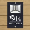Custom Signs Solar Illuminated Modern Anthracite House Number Sign 24cm