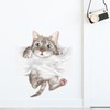 Cartoon Cute Cat Toilet Cover Sticker Decals,Animal Cats Flower Leaf