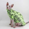 Turtleneck Sphynx Hairless Cat Summer Snake Skin Pattern T-Shirts Pet