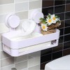 Gearmax Bathroom Waterproof Suction Cup Plastic Shelf, Storage Shelves, Kitchen