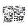 Toga Sheets of Iron-On Letters, Fabric, Noir - Majuscule Bâton,