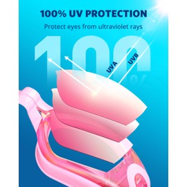 Aegend Swim Goggles, 2 Pack Swimming Goggles No Leaking Adult Men Women Youth, Purple White & Light Pink