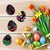 48 Pcs Easter Egg Scratch Art Decorations, Egg Art Paper