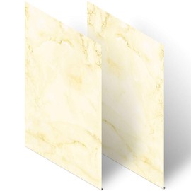 Motif Letter Paper! Marble & Structure Marble Light Yellow 50 Sheets DIN A5 - Paper-Media