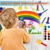 Sponge Painting Brush Set, 30 Pieces Children's Sponge Brush Painting