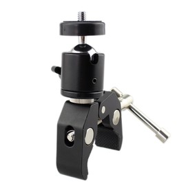 Aswalling Super Clamp with 360° Mini Ball-Head Quick Release Clamp Bracket Tripod Mount 1/4 Screw Clip for DSLR Camera