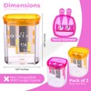 2 Pcs Pencil Sharpener with Container, Dual Holes (8mm -
