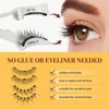 QUEWEL Magnetic Eyelashes Natural Look, 2pairs Reusable Magnetic Lashes with