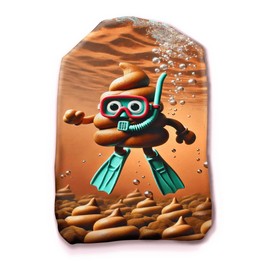 Scuba Poop Funny Stoma Bag Cover – Humorous Ostomy Pouch Cover for Colostomy, Ileostomy & Urostomy – Soft, Stretchy & Comfortable Ostomy Bag Accessory for Discretion & Style