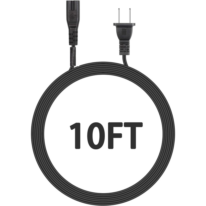 10FT Long 2 Prong AC Elliptical Power Cord for YOSUDA,