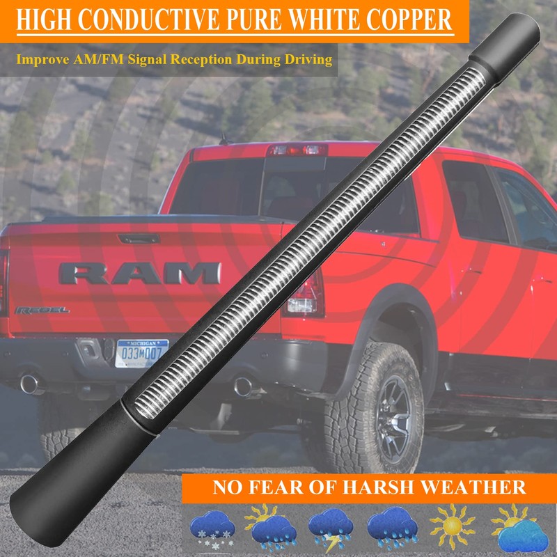 7 Inch Antenna Replacement for Dodge RAM 1500 (2009-2023), RAM