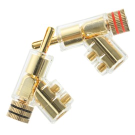 TEHAUX 2pcs Banana Plugs for Speaker Wire Durable Solderless Connector for Audio Amplifier and Sound System Secure Connection for Audio
