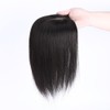 QIANCHUN U-Part Silk Base Real Human Hair Topper Side Part