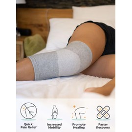 inflossom Knee Compression Sleeve Women Men Elastic Slip-on Recovery Knee Sleeves