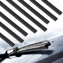 Pack of 8 700 mm windscreen wiper rubber, black wiper rubber made of natural rubber, windscreen wiper rubber, universal replacement
