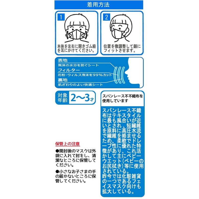 スケーター(Skater) 不織布 立体 マスク 7枚 2-3才 子供用 三層構造 すみっコぐらし おかし屋さん