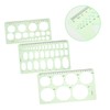 HOODANCOS 3pcs Ellipse Template Circle Stencils Engineering Rulers Students Drawing