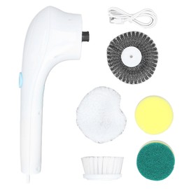 Electric Spin Scrubber Multifunction Handheld Portable Scrub Brush IPX7 Waterproof Cordless USB Charging