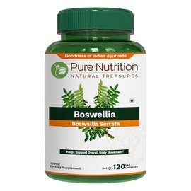 Pure Nutrition Boswellia Serrata 15:1 Extract 600mg | 120 Cap | Min 65% Boswellic Acids | Each Serving Offer 600mg 15:1 Extract Equivalent to 9000mg Raw Boswellia Powder | Non-GMO