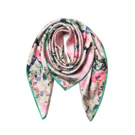 100% Mulberry Silk Scarf 50" Large Square Lightweight Scarf - Women's Silk Shawl -Silk Headband With Gift Packed