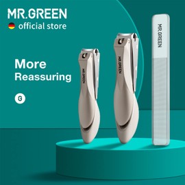 MR.GREEN Baby Safety Nail Clippers Nail Care Clippers Fingernail Cutter Newborn Baby Convenient Nail File Manicure Tools (Parent Child Nail Clipper+Nano Glass File)