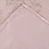 Satin Embroidered Textured Shower Curtain - Damask Design in Blush