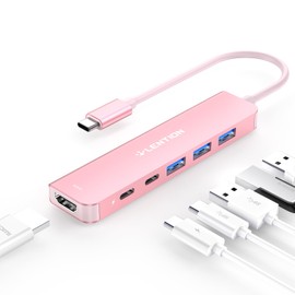 LENTION 6 en 1 Adaptador USB C a HDMI 4K60Hz, Puerto USB-C para Datos                                                                                 