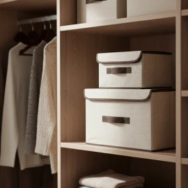 Cajas Para Ropa De Almacenamiento De Tela Plegables Con Tapa