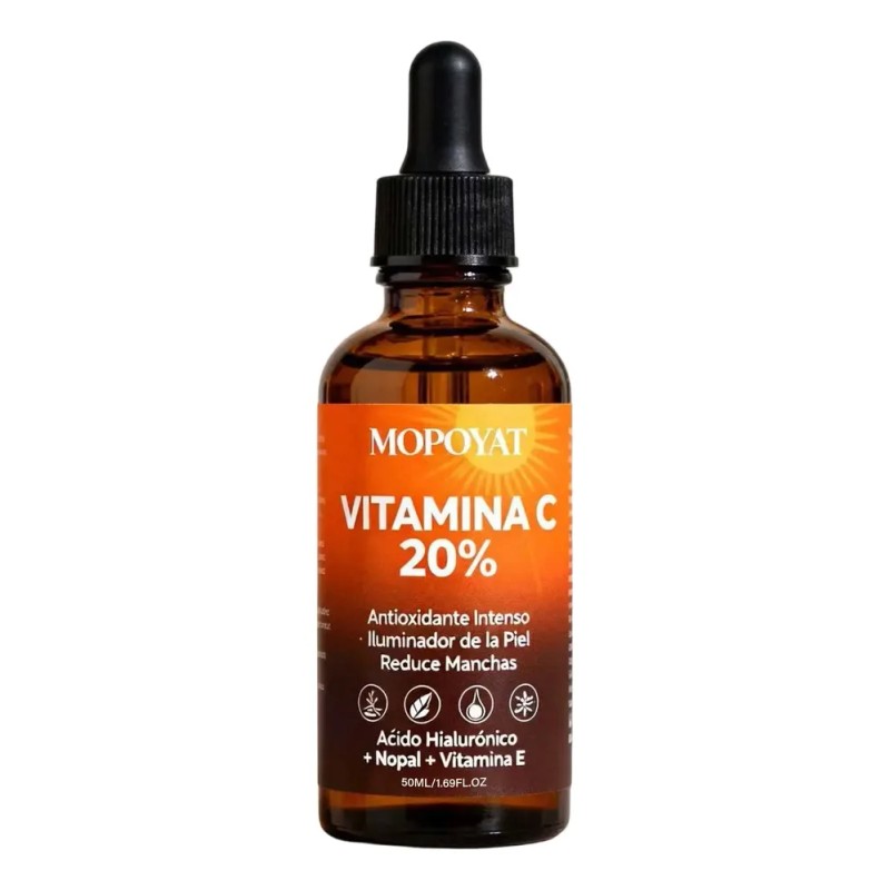 Serum Facial Brillante Con 20% Vitamina C Ácido Hialurónico