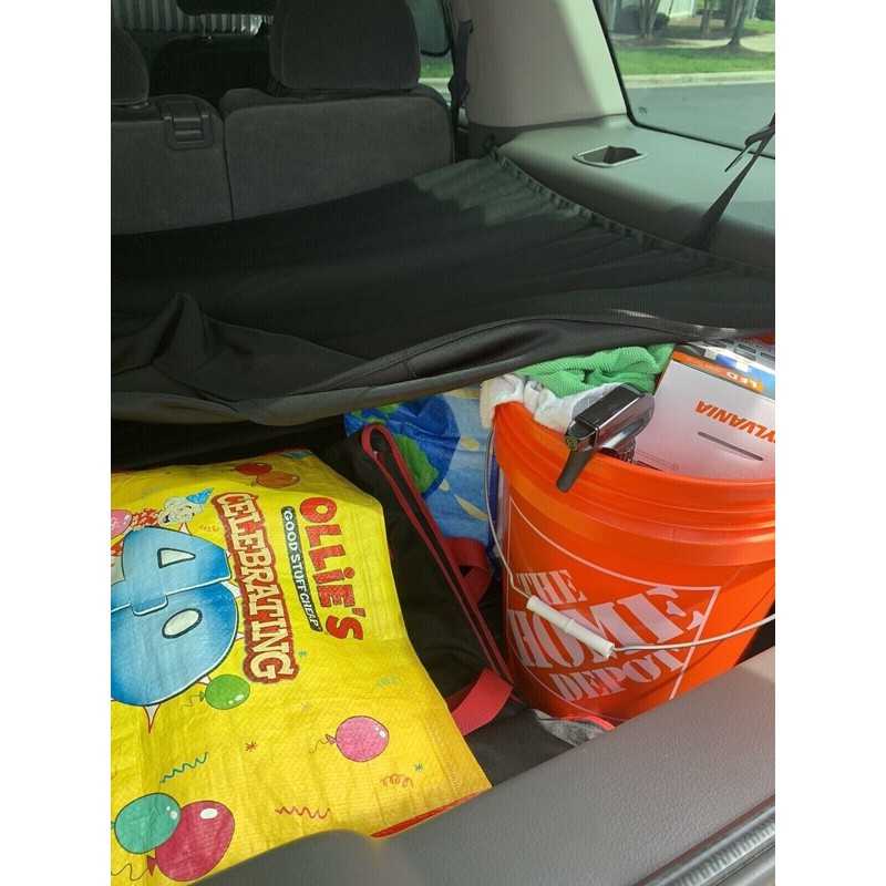 Rear Trunk Security Cargo Area Shade Cover Black for Ford