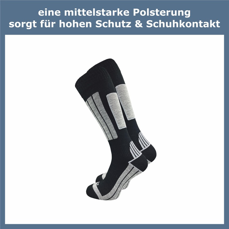 GAWILO 4 Pairs of Women's & Men's CoolMax Ski Socks
