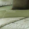CASAAGUSTO Queen Comforter Set, 7 Pieces Sage Green Seersucker Bed