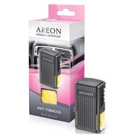 AREON Auto-Lufterfrischer, Anti-Tabak-Clip, Parfümflasche, Diffusor, Flüssigglas, nachfüllbarer Halter, Mini, langlebig, 8 ml, 1 Stück