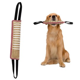 Dog Tug Toy Dog Bite Stick,Tug of War Dog Toy 1 Pcs Jute Bite Pillow with 2 Handles for Puppy Training Interactive Play, Lasting Training Equipment,Suitable for Small Medium Large Dogs