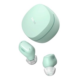 Baseus WM01 Auriculares Bowie True Wireless Earphones Bluetooth 5.3, Reducción de Ruido y Emparejamiento Rápido, Asistente de Voz, Verde