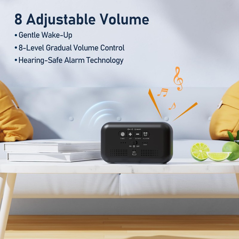 LATEC Alarm Clock, Digital Alarm Clock Bedside with LED Display,