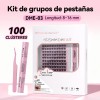 Kit De Extensiones De Pestañas 6d Diy Natural Mixtas 8-16mm