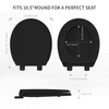 Toilet Seat Round Soft Close，Meydrdou Toilet Lid 16.5inch，Slow Close Quiet