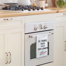 Tzhim Great Grandma Gifts Kitchen Towels, GreatGrandma Mothers Day Hand Towels, Gifts for GreatGrandma DishTowel for Kitchen, My Favorite Call Me Great Grandma Kitchens Decor,16x24inch