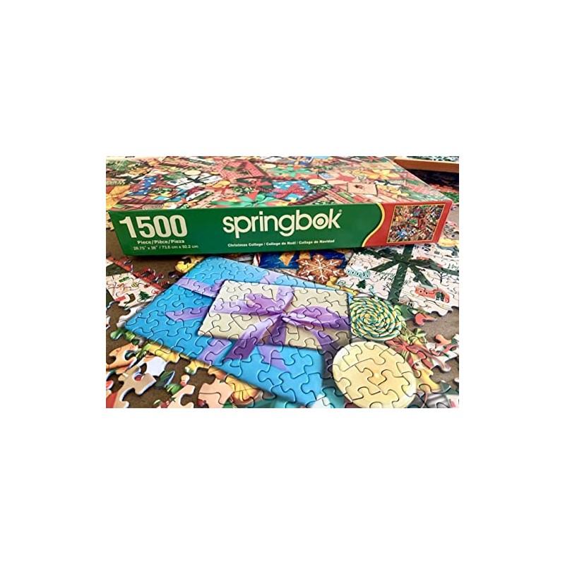Springbok's 1500 Piece Jigsaw Puzzle Christmas Collage - Made in