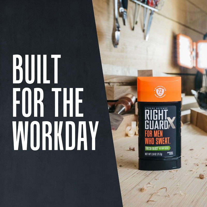 Right Guard Xtreme Defense Invisible Solid Antiperspirant Deodorant, Fresh Blast