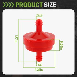 CARBBIA 10 Pack Lawn Mower 1/4 Inch Inline Gas Fuel Filter for 298090 298090S for John Deere AM107314 LG298090 LG298090S PT4265 for Toro 42-5240 56-6360